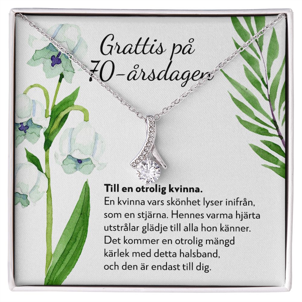 Grattis på 70-årsdagen - 70-årspresent Till Kvinna - Halsband Alluring Beauty